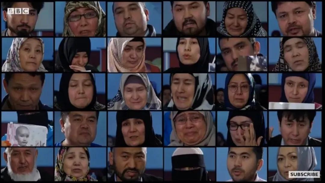 图一:真正的新疆各族群众精神风貌 br>图二:bbc纪录片中的"新疆"人; 