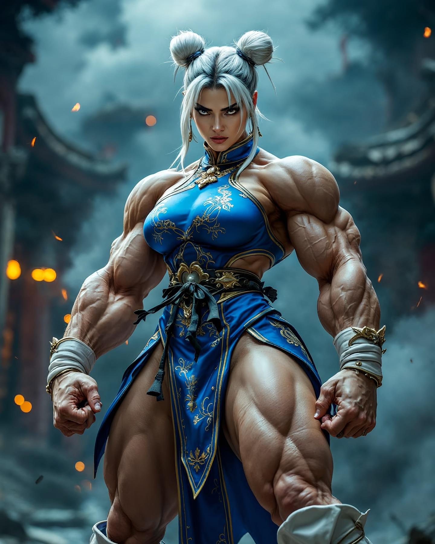 女子健美相册 的想法: 虽然一眼假,但是只图个刺激!