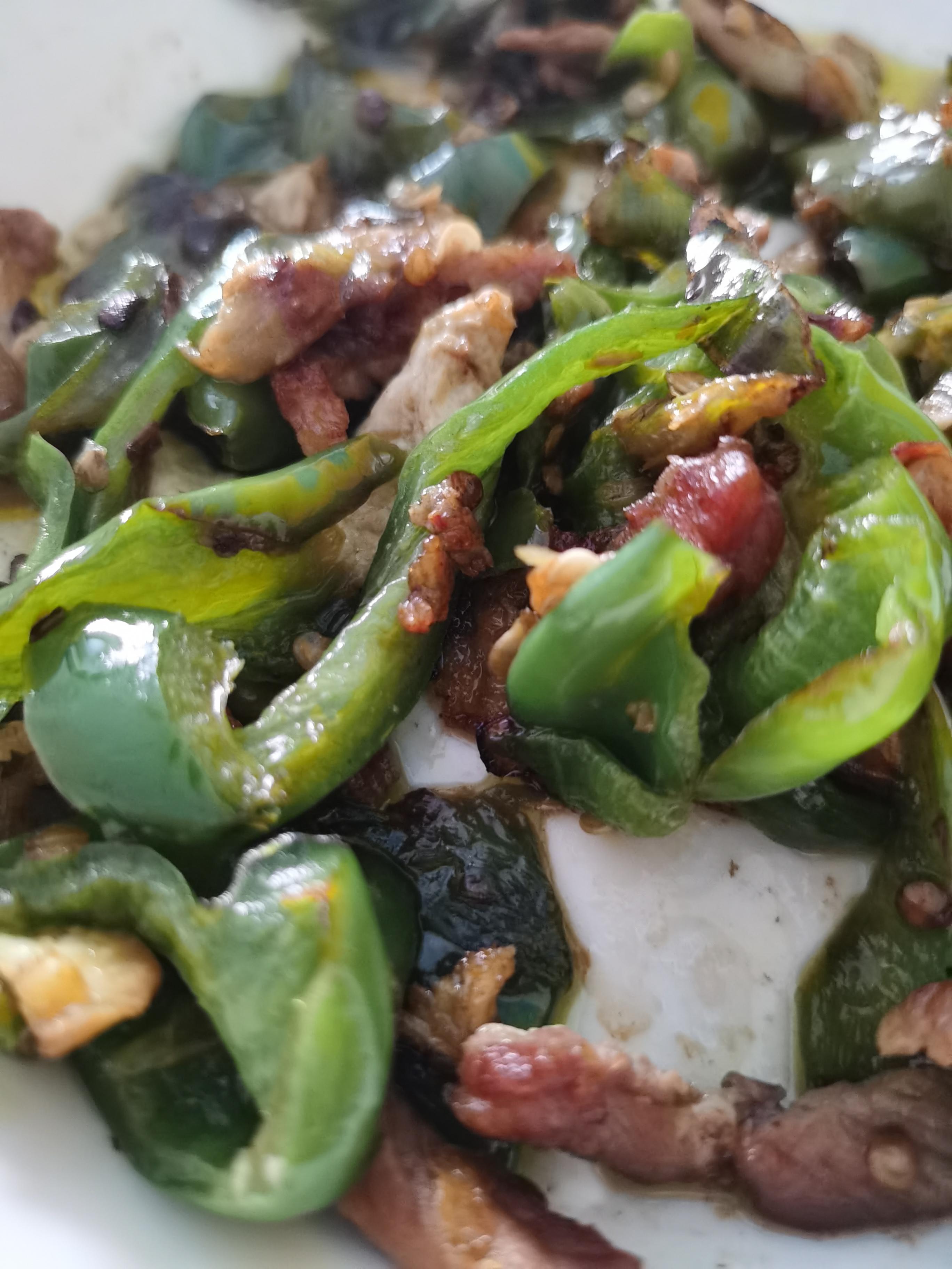 青椒肉丝有食欲不 | 用料 br>青椒 瘦肉 葱姜蒜 适量 br>料盐 酱 