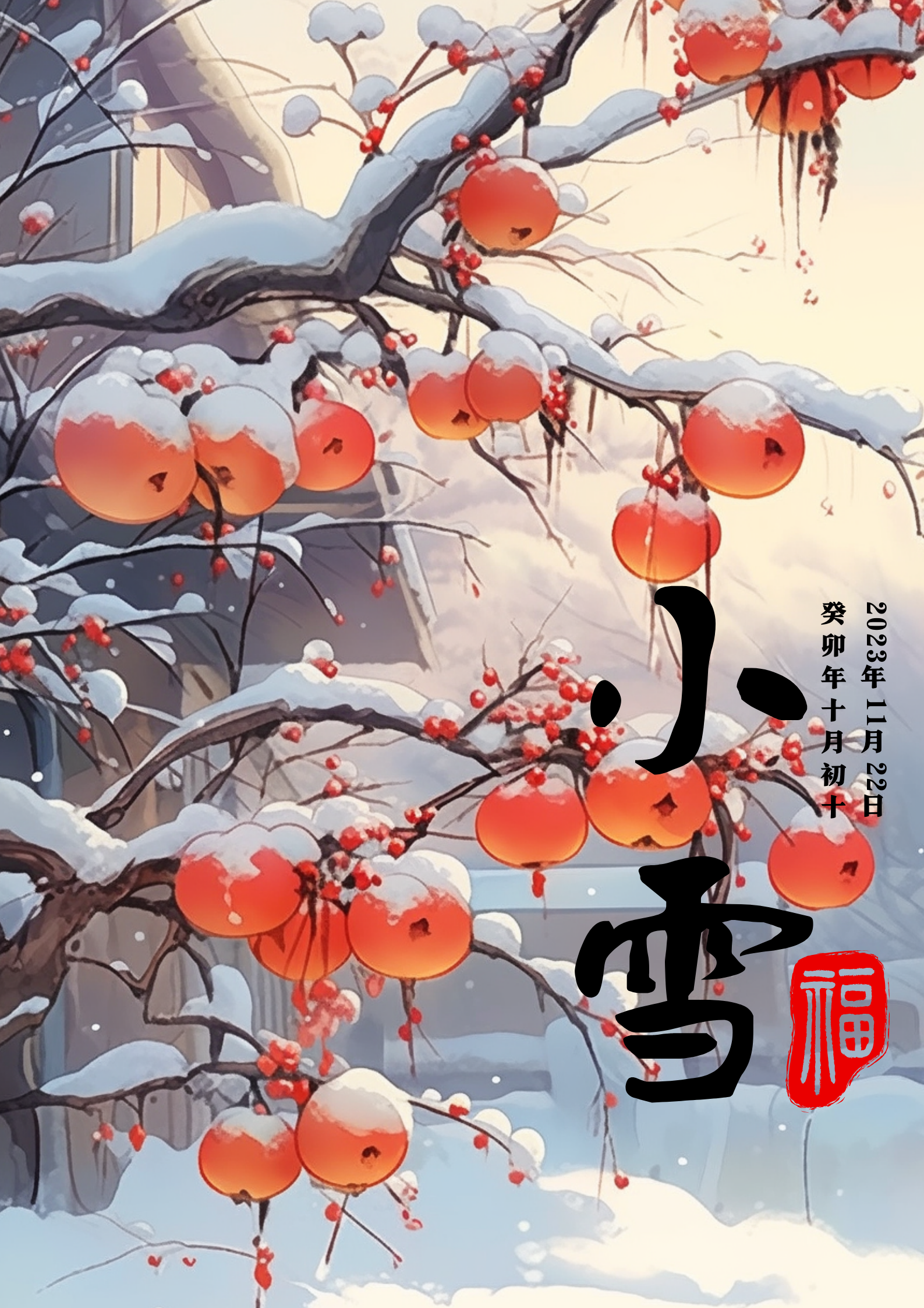 富而喜悦的如轩 的想法: 小雪节气文案海报