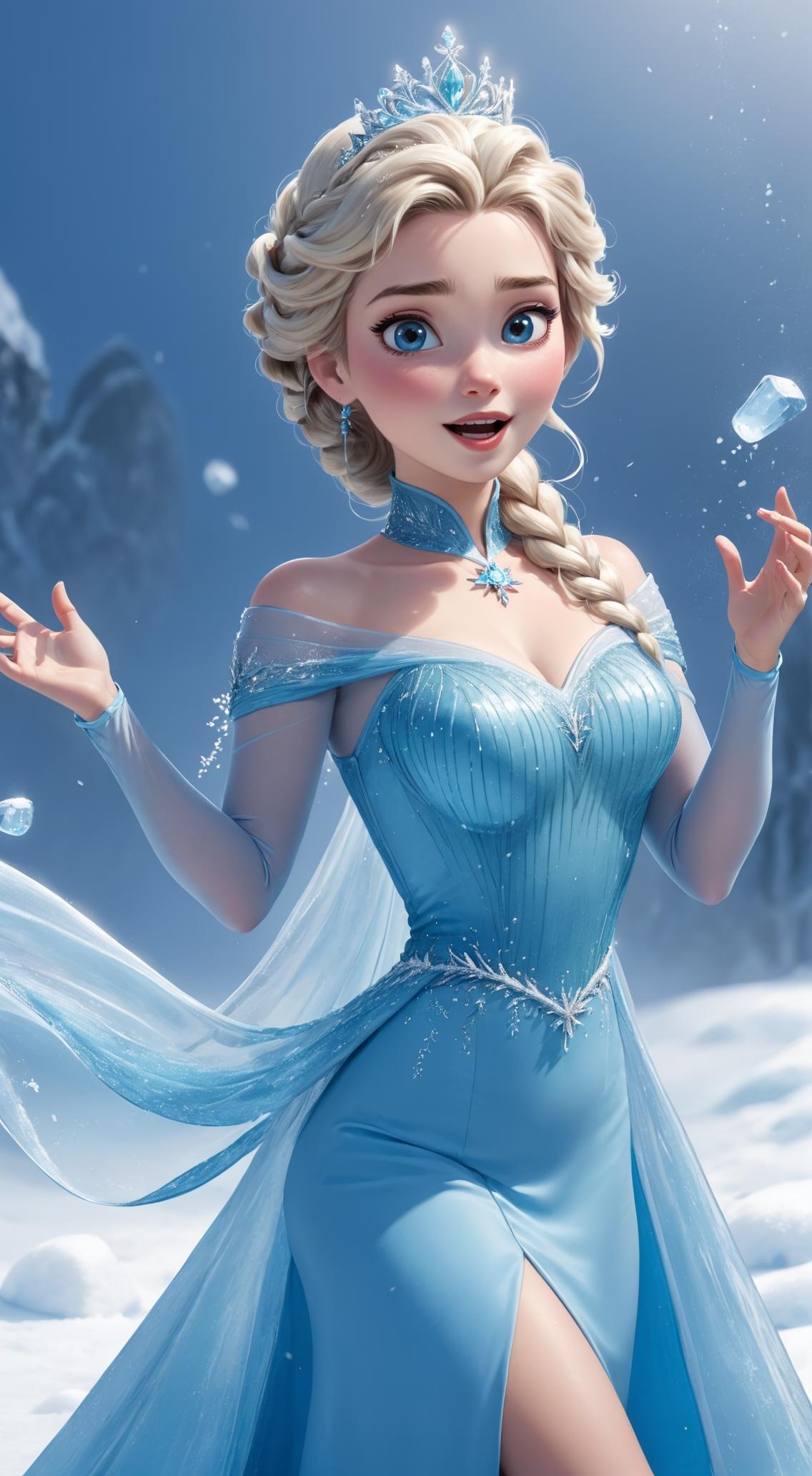 迪士尼公主艾莎公主图片艾莎公主海报冰雪公主图片艾莎全身图片简单