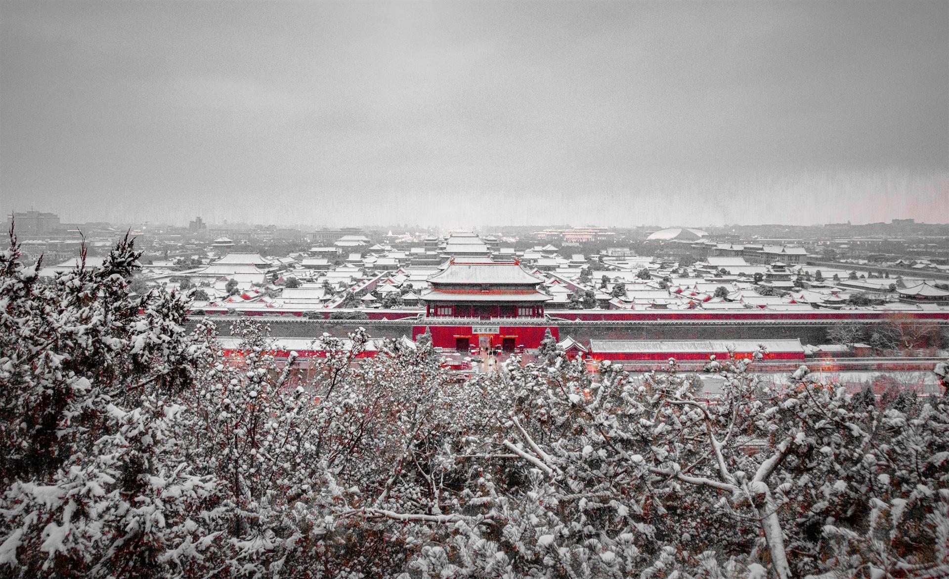 骞味 的想法: 北京初雪,故宫博物院披上瑞雪新装