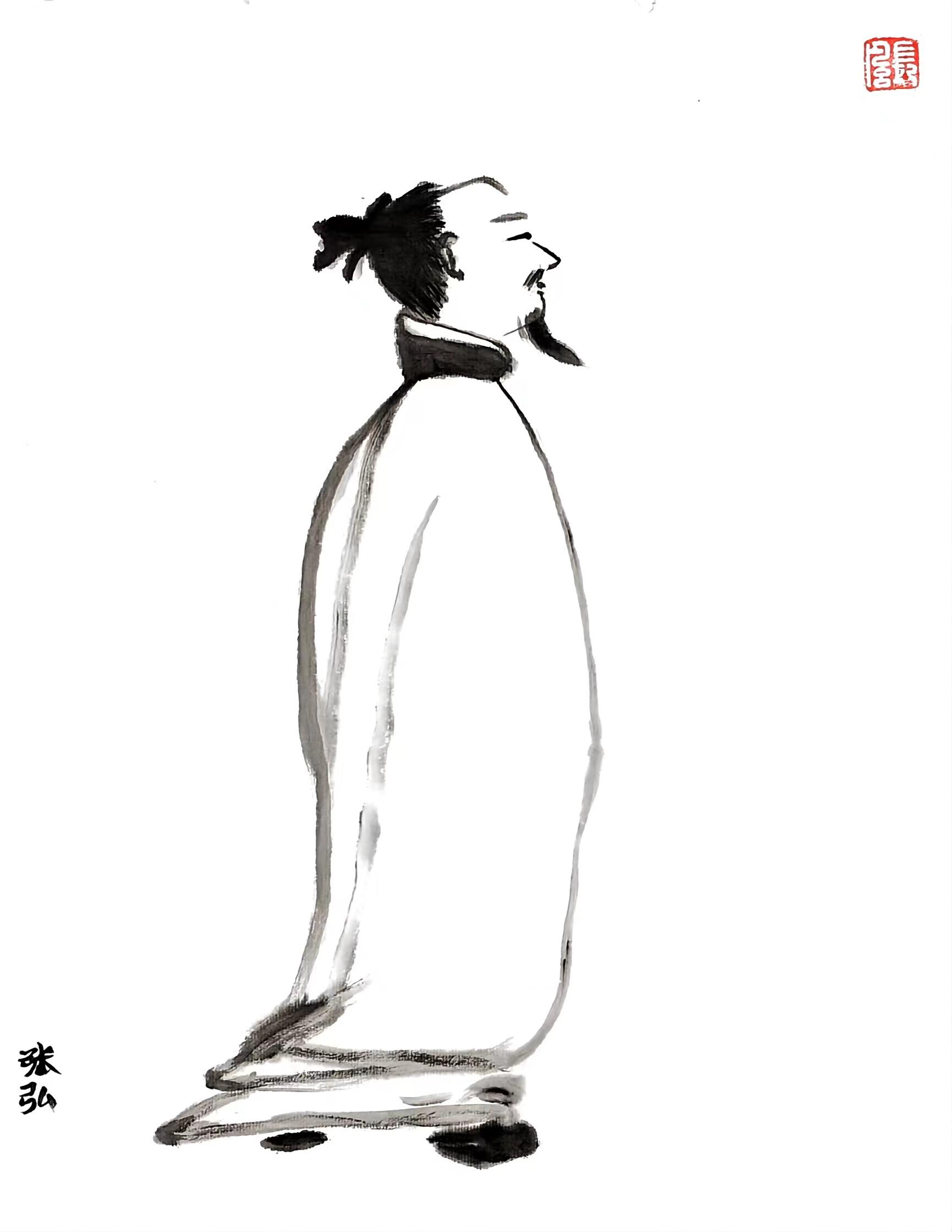长风 的想法: 宋梁楷《太白行吟图》 | 宋梁楷《太白行吟图》.