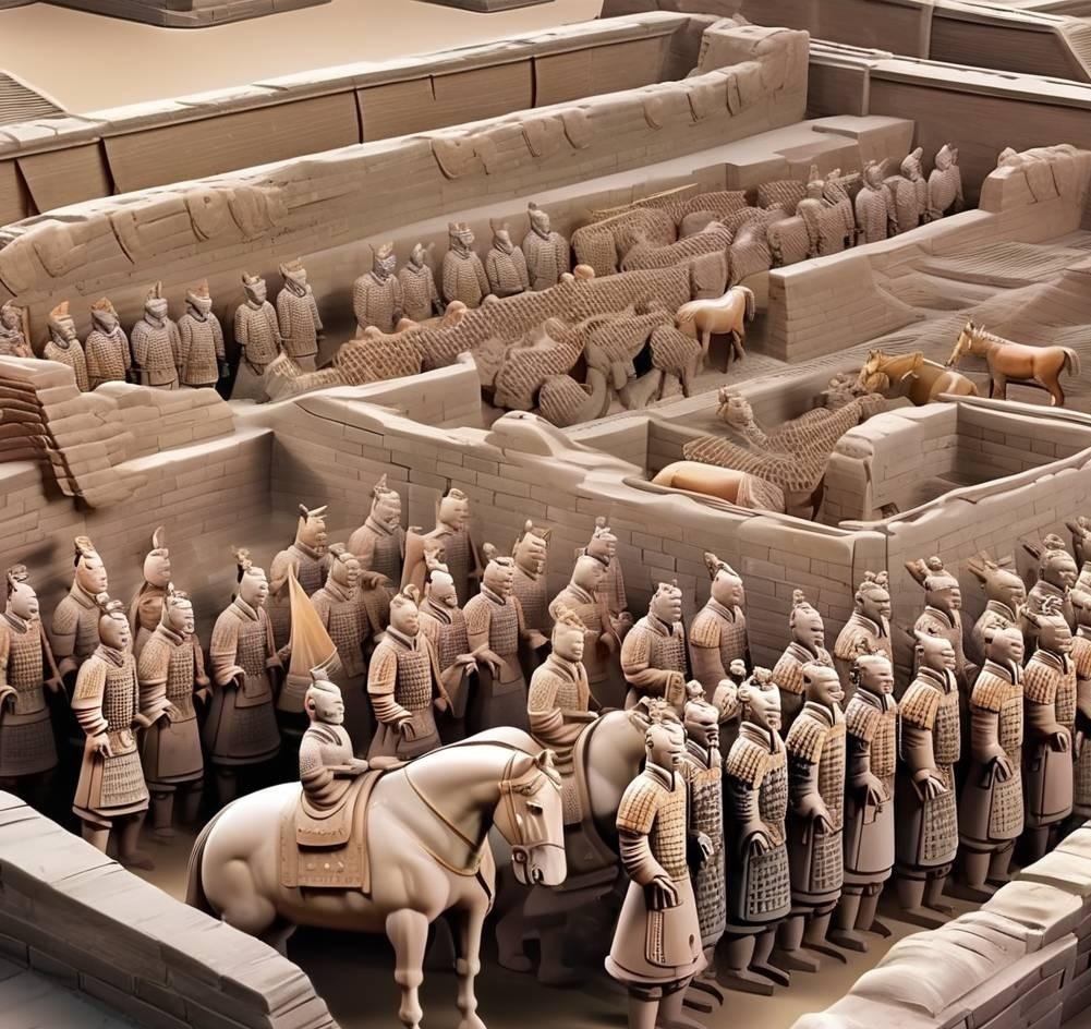 秦始皇兵马俑位于中国陕西省西安市临潼区秦始皇陵以东1