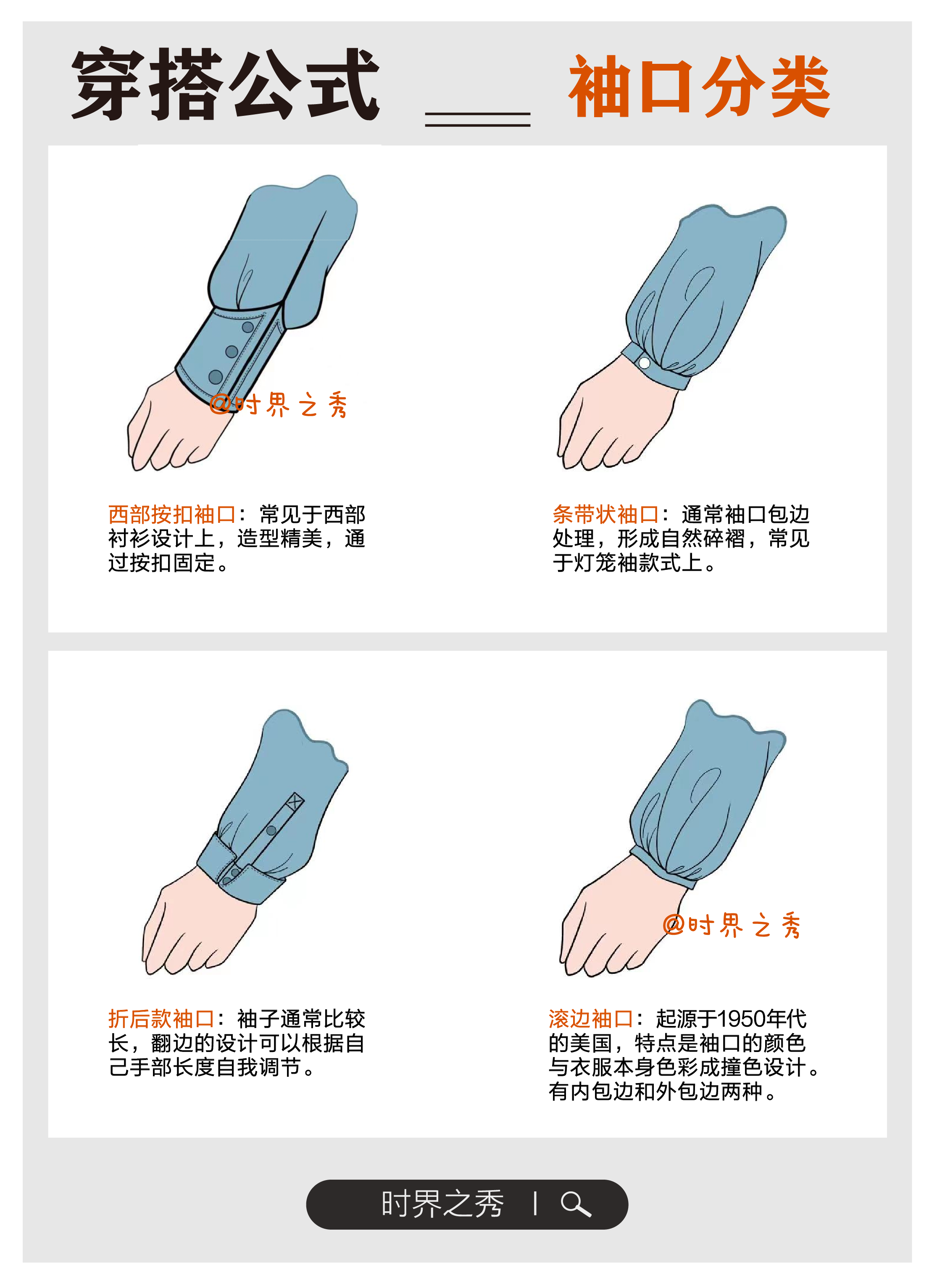 时界之秀 的想法: 服装知识|不同袖口的名称及特点 | 服装知识|不同袖口的名称及特点在服装中我们能够看到不同部位的各种… - 知乎