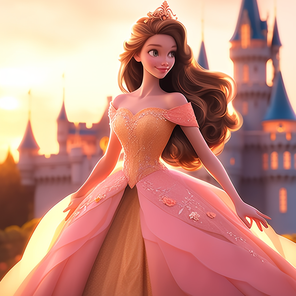 紫美人儿 的想法: 《ai迪士尼公主系列》·贝儿公主