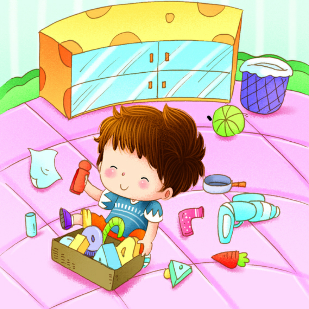 孩子收玩具的能力通常来自家长或幼儿园老师的教导,收玩具的习惯则