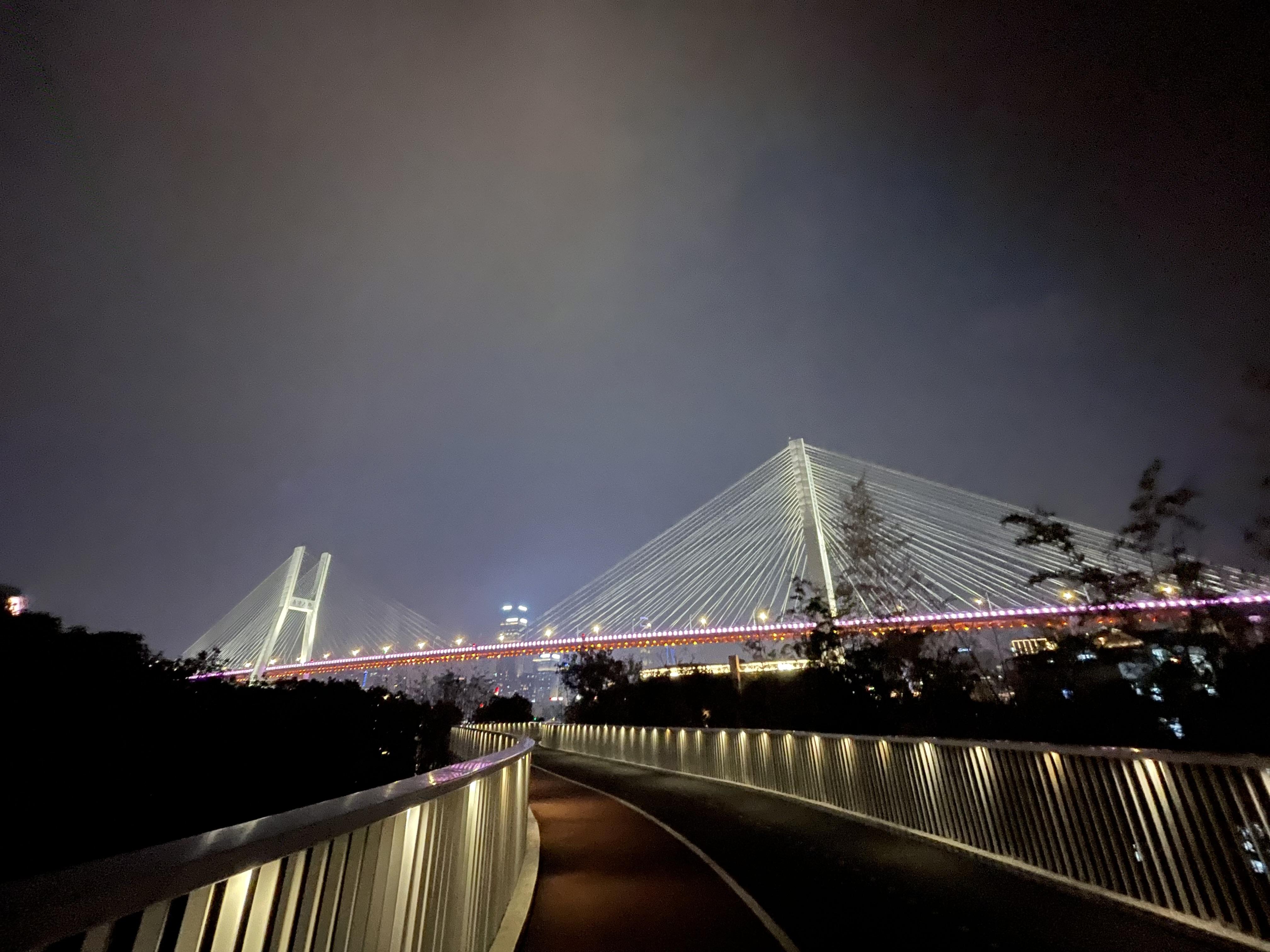 黄埔江边的夜景沿蜿蜒的黄浦江一步一景特别是晚上的夜景城市的灯光