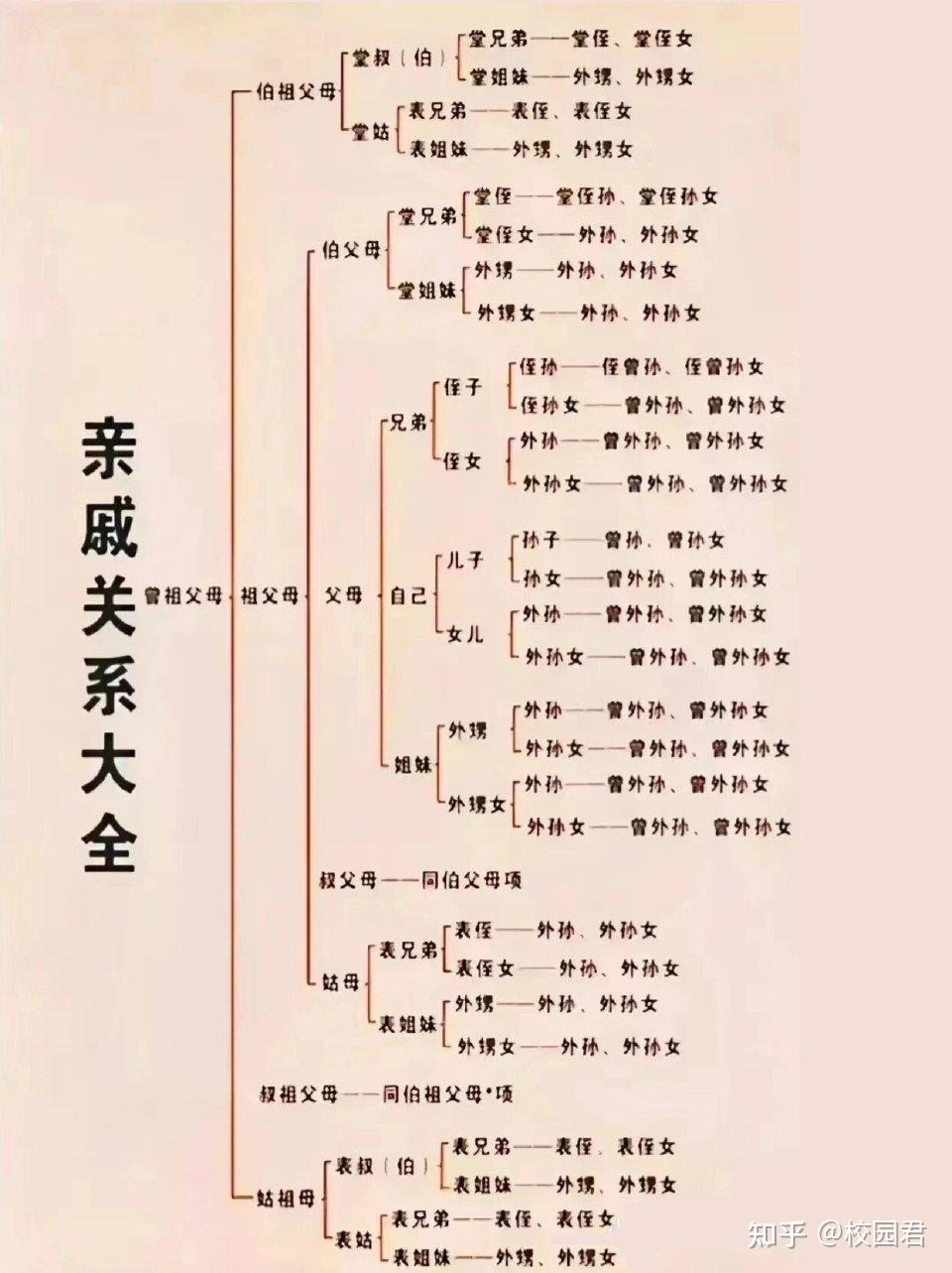 校园君 的想法: 孩子过年走亲戚必备!家庭亲戚关系大全! | 家庭亲戚关系大全!1.父亲的父亲:爷爷(祖父)、奶奶(祖母… - 知乎