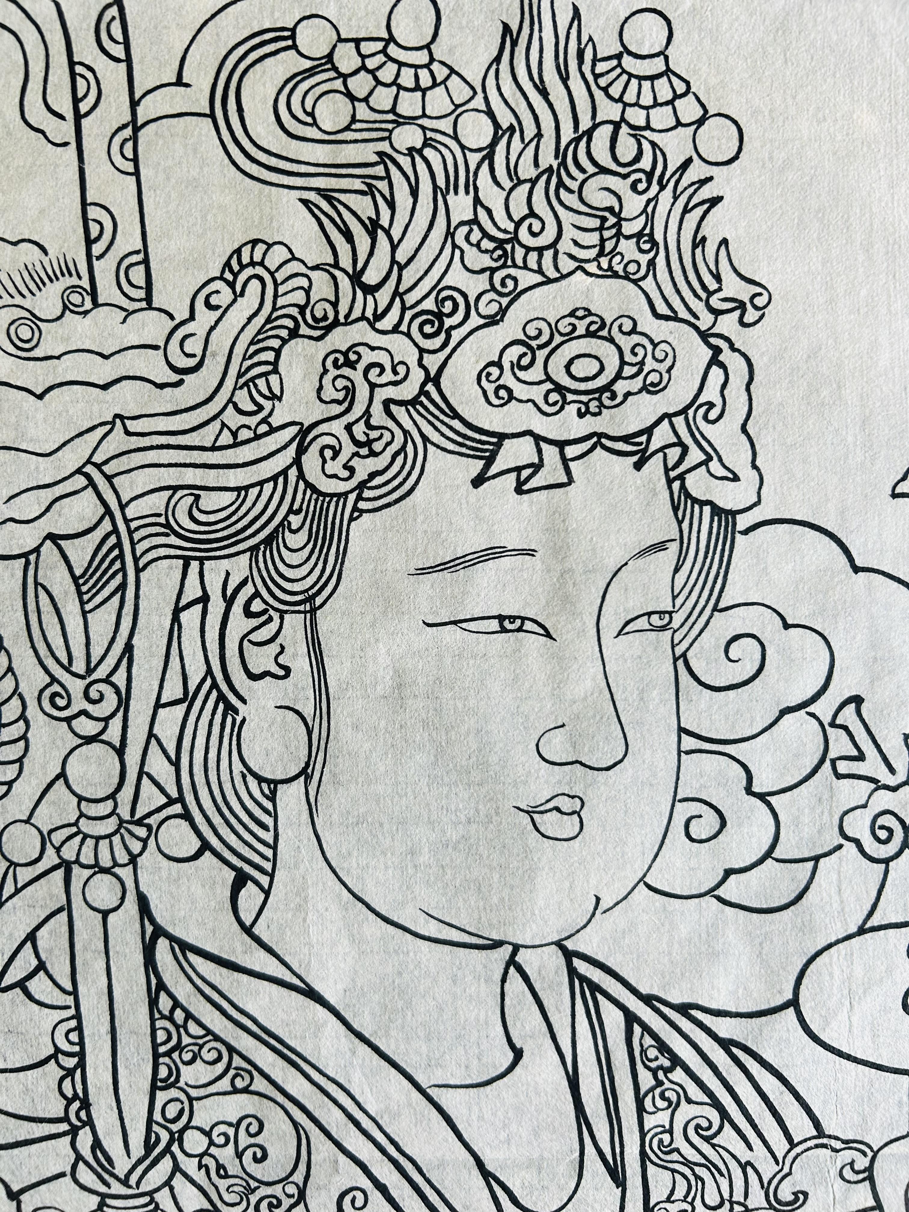 静观斋 的想法: 国画线条练习之《永乐宫壁画》线描