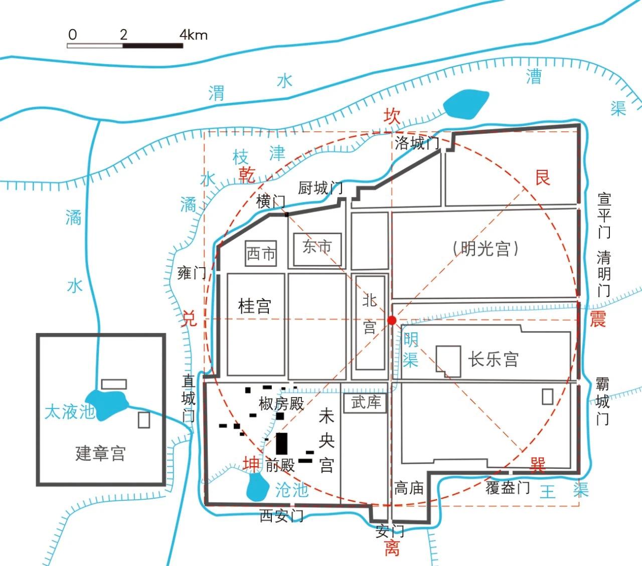万历 的想法: 西汉长安城史及布局图