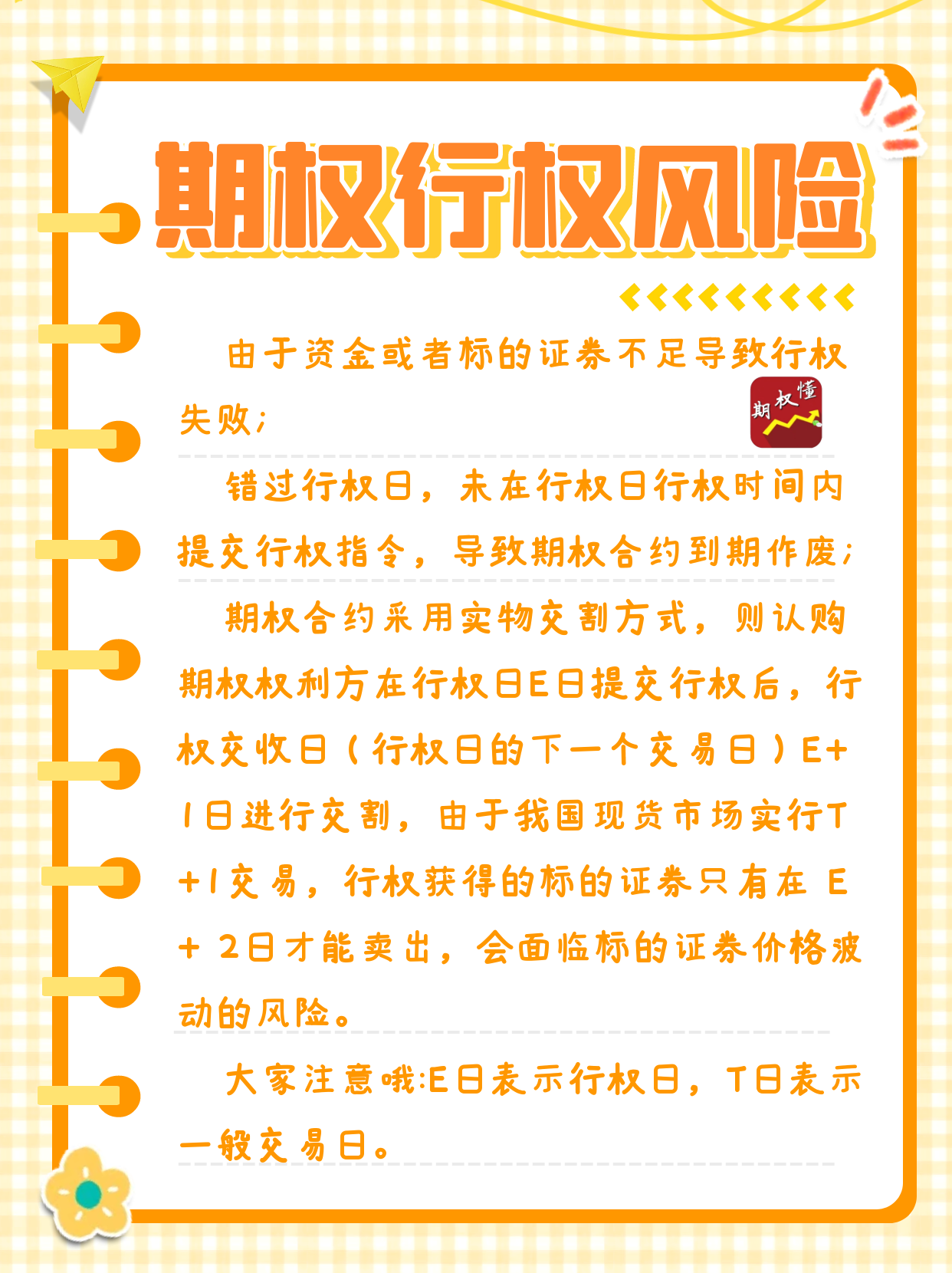 期权懂 的想法: 期权行权风险分享