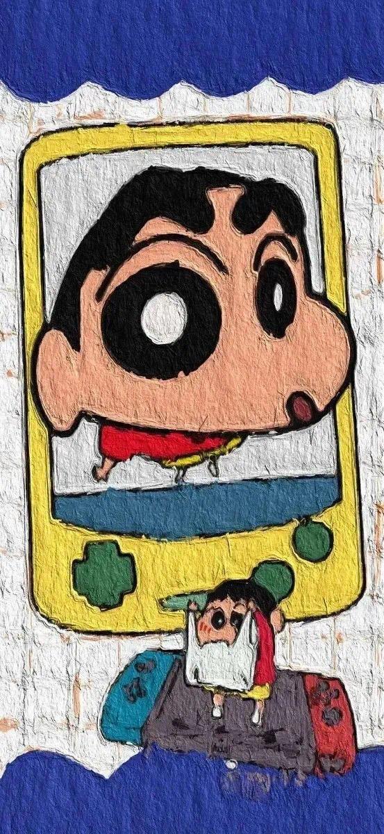 凌氹 的想法: 分享几个蜡笔小新的油画壁纸