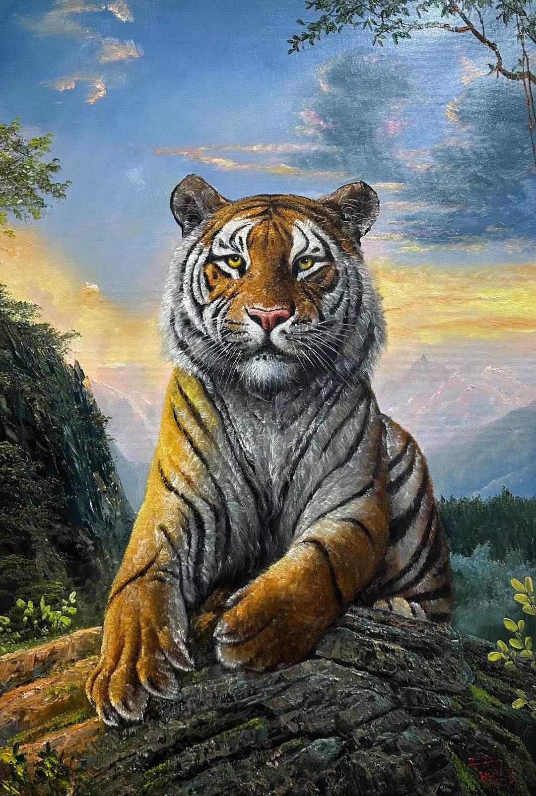 朝鲜画家创作基地 的想法: 朝鲜油画《虎踞》