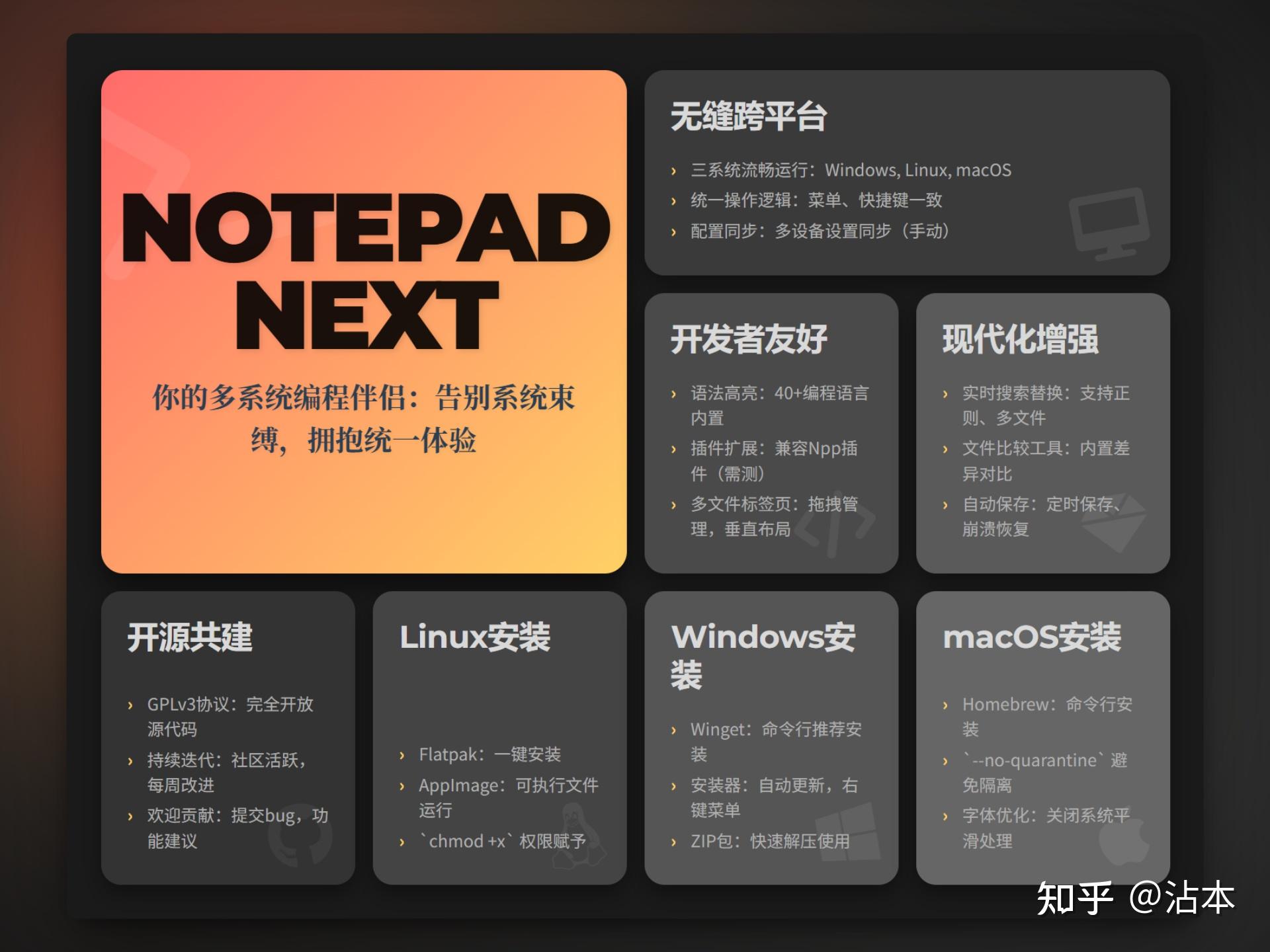 沾本 的想法: Notepad++终于有跨平台替代品了!这款Notepad Next太香了! | Notepad Next可能是你等待多年的跨 ...