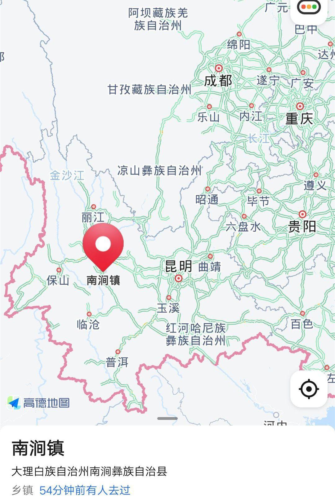 大理州南涧县地图图片