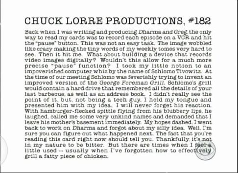 Chuck lorre best vanity cards image