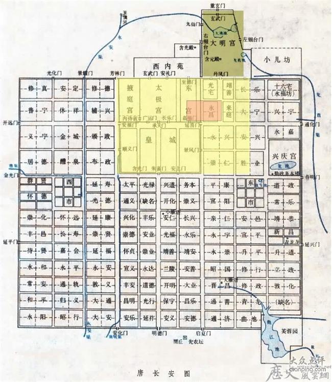 而真正的唐长安城的范围大了不知道多少,约是现在明城墙面积的5倍左右