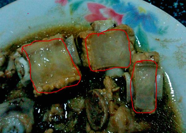 排骨上带有筋膜的那部分肉