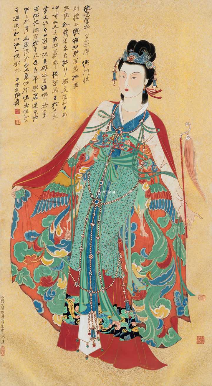 张大千的 《红拂女》.