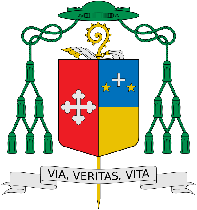 下面是 天主教圣莫里斯自治会院区会长 joseph roduit阁下的牧徽
