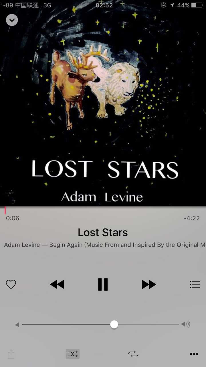 你在听《lost stars》的时候,是有什么感觉?