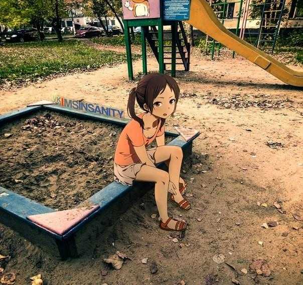 你见过哪些动漫图片与现实无缝连接的图片?