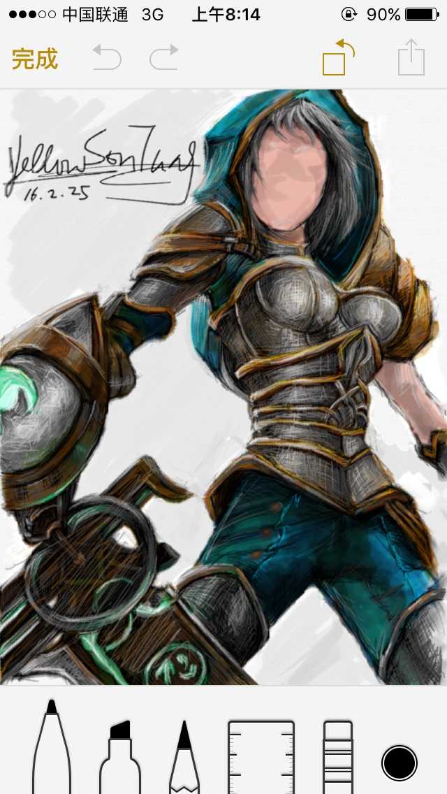 苹果ios9备忘录的涂鸦功能下,能画出高逼格作品吗?