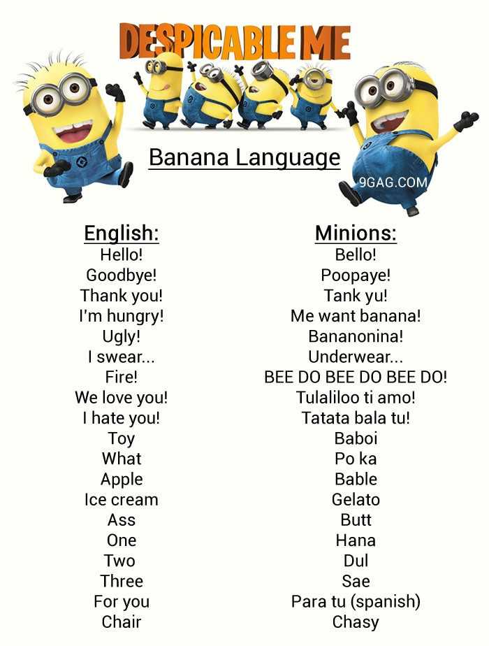卑鄙的我 中的minions 说的是什么语言 知乎