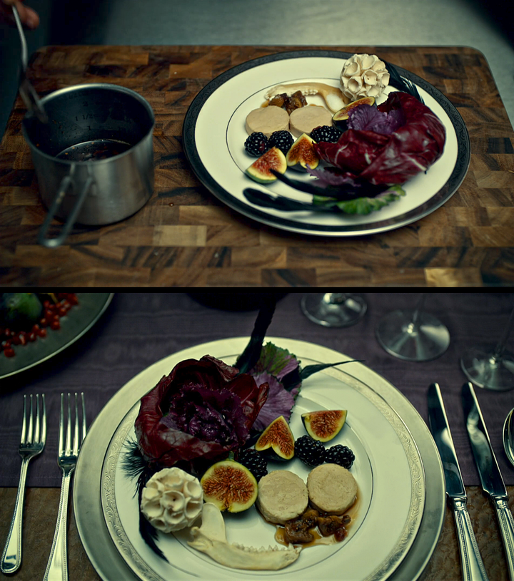 《汉尼拔》有许多优雅的做菜,切菜,煮肉,做各种料理的的片段,也有许多