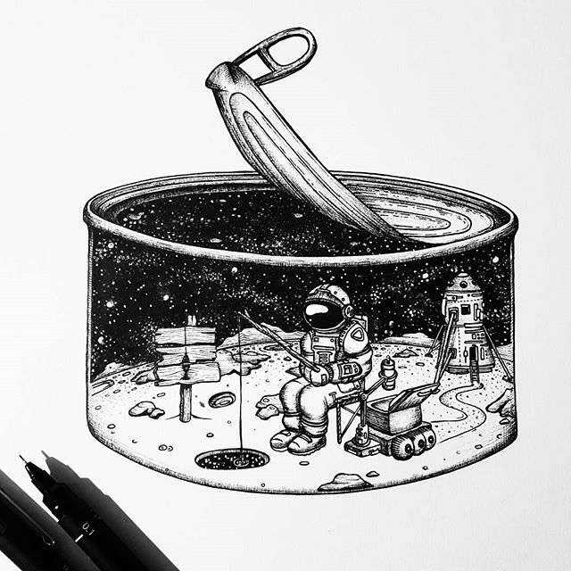 天文酷图# #天文绘画# 宇航员,酷酷的绘… - 知乎