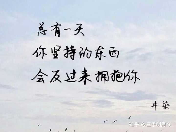 总有一天,你坚持的东西会反过来拥抱你 ——井染