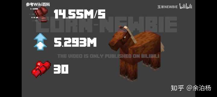 我的世界怎么用指令刷出一匹极品马 速度快 跳跃高 血厚 知乎