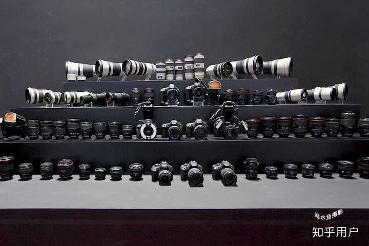 (佳能镜头全家福,来源见水印) 我相信,这一大堆长枪短炮,没有哪个是无