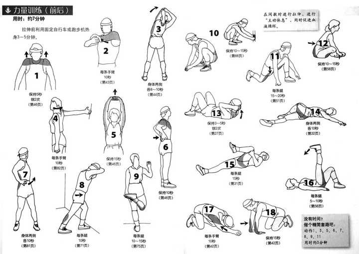 静态拉伸动作图解大全图片