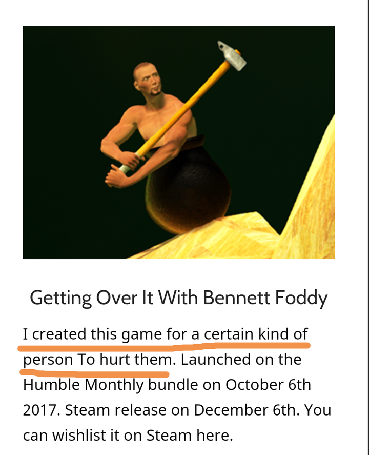 如何评价 Getting Over It With Bennett Foddy 这款游戏 知乎