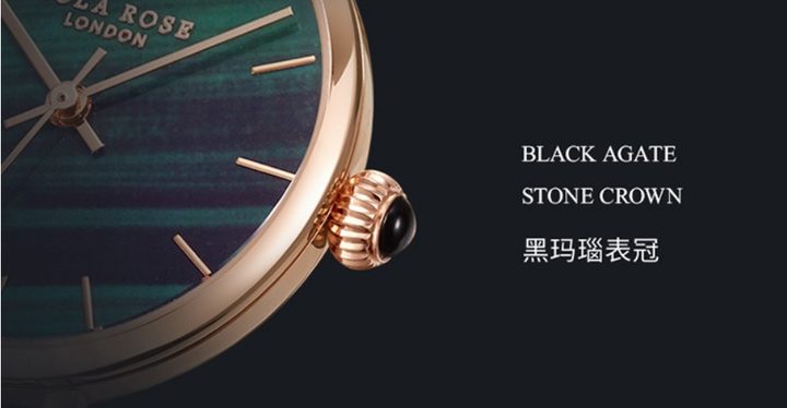 独一无二的 表冠的黑玛瑙设计,超显别致,戴上绝对显档次