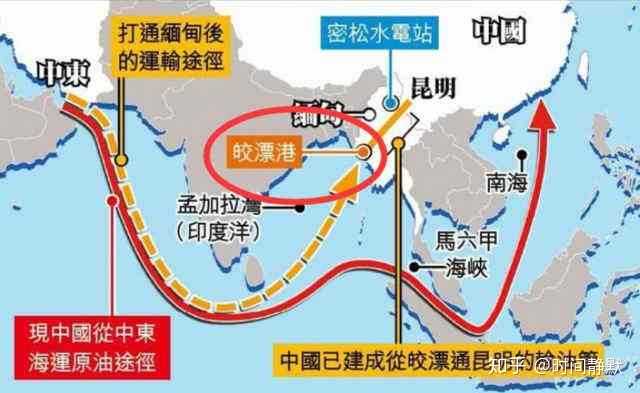 临近孟加拉湾,是中缅经济走廊,中缅油气管道的起点,是中国"一带一路"