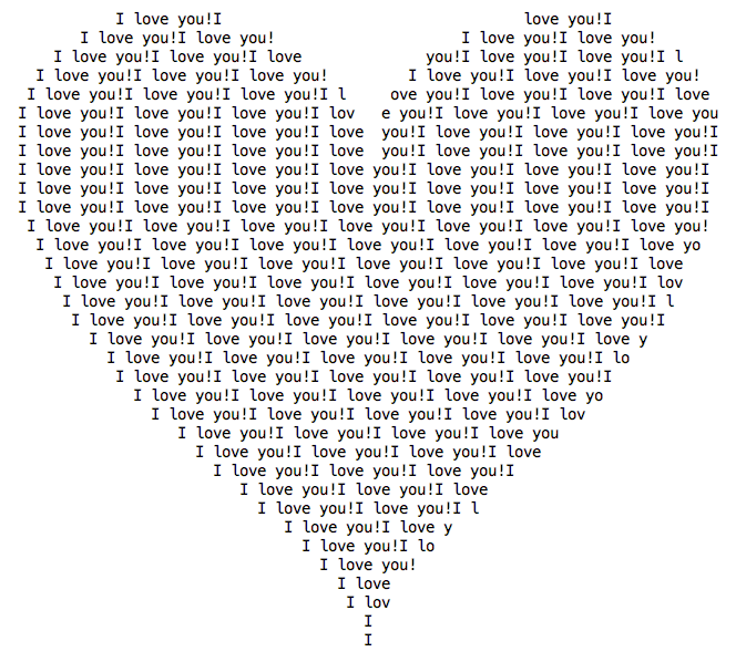 如何用 c 语言画「心形」?