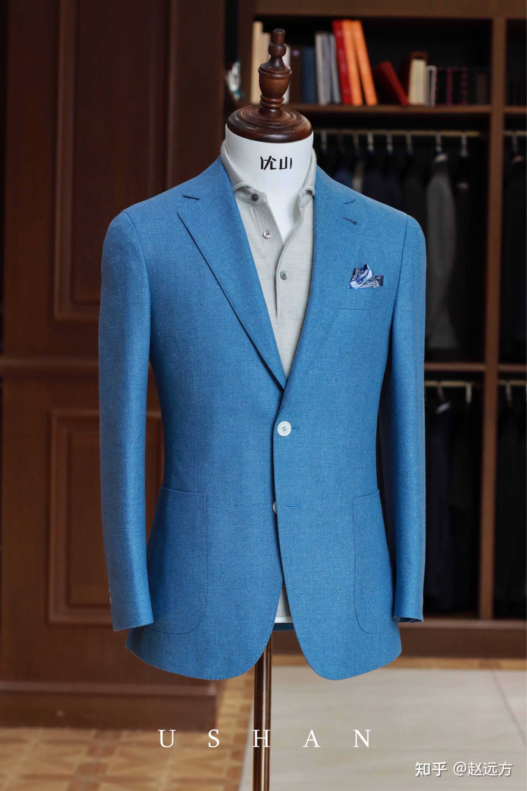 赵远方 的想法: 天蓝色羊毛加蚕丝面料西服 #定制西服# #… - 知乎