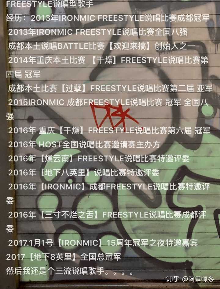 看了好些答案 沒有一個人提名爆音的 battlemc出身 老一輩free