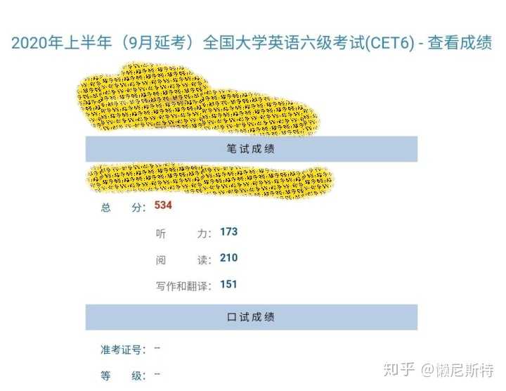 你们英语六级考了多少分?