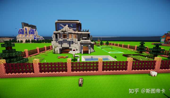 如何在minecraft 里建筑漂亮的现代别墅 知乎