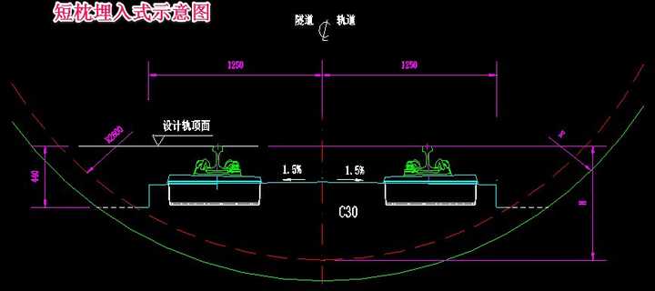 按照軌枕的不同,又分短枕埋入式和長枕埋入式.