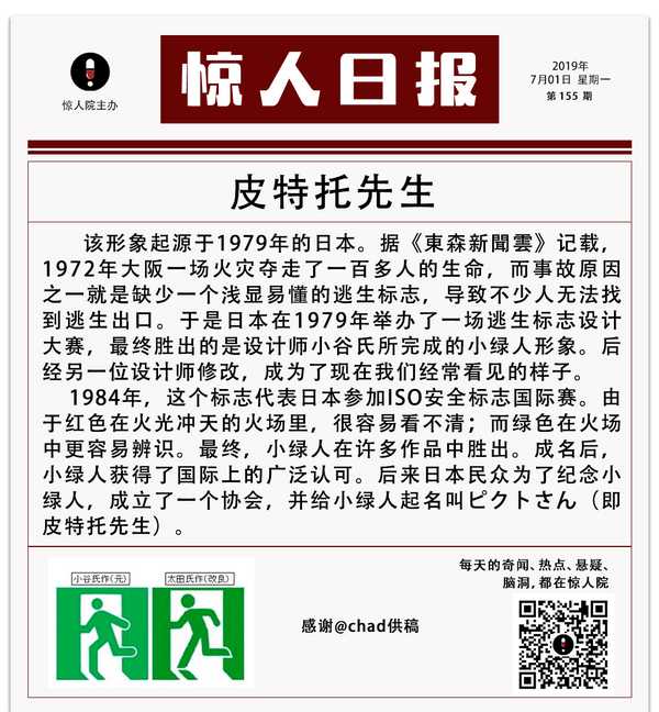 驚人日報##逃生標誌##皮特託先生# 又是新的一週啦!