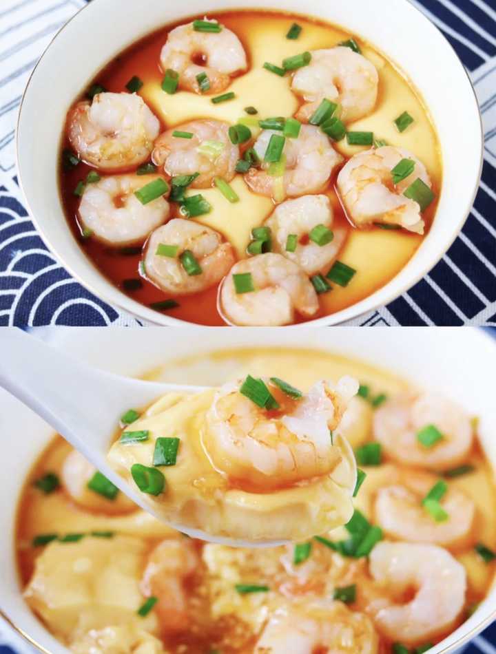 虾仁蒸蛋(低脂高蛋白!