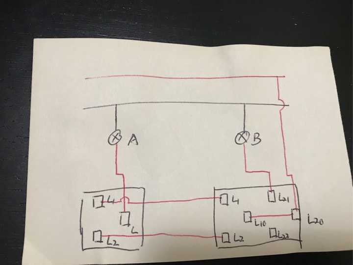 双掷开关接线图图片