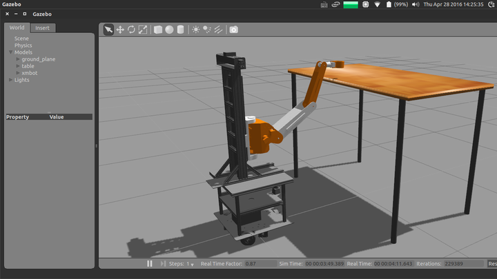 带碰撞检测的机械臂运动规划测试(gazebo界面)