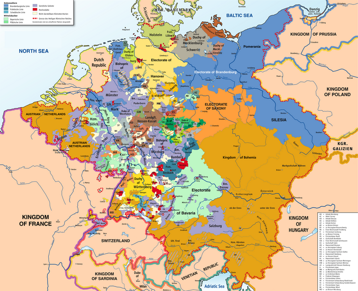 这是1815年德意志邦联建立时的版图