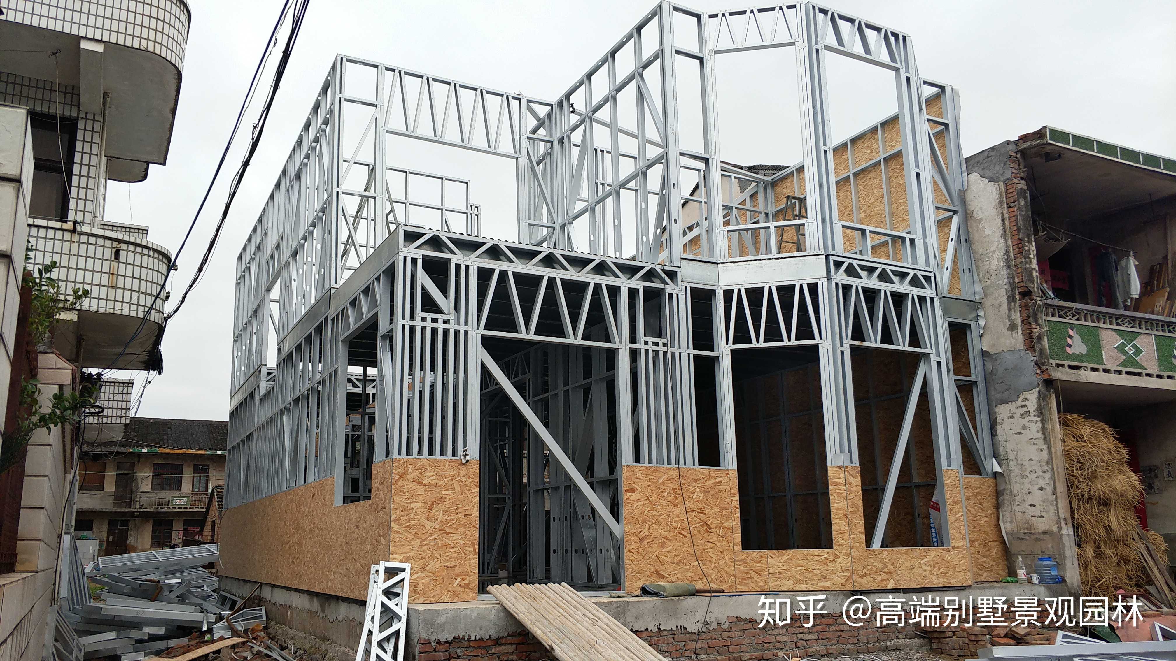 轻钢别墅·二楼主体完成